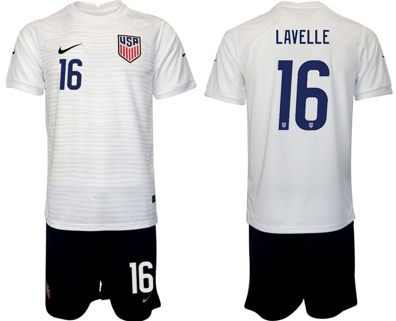Men 2022 World Cup National Team United States home white #16 Soccer Jersey